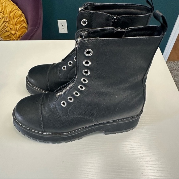 Boundaries Black Biker Boots Size 9 - Picture 4 of 5